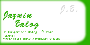 jazmin balog business card
